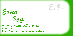 erno veg business card